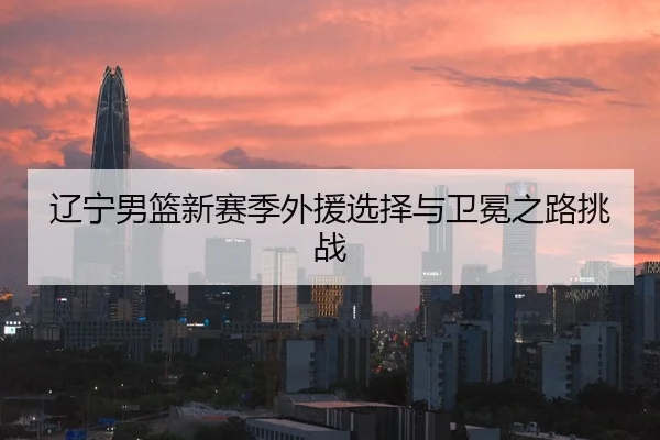 辽宁男篮新赛季外援选择与卫冕之路挑战